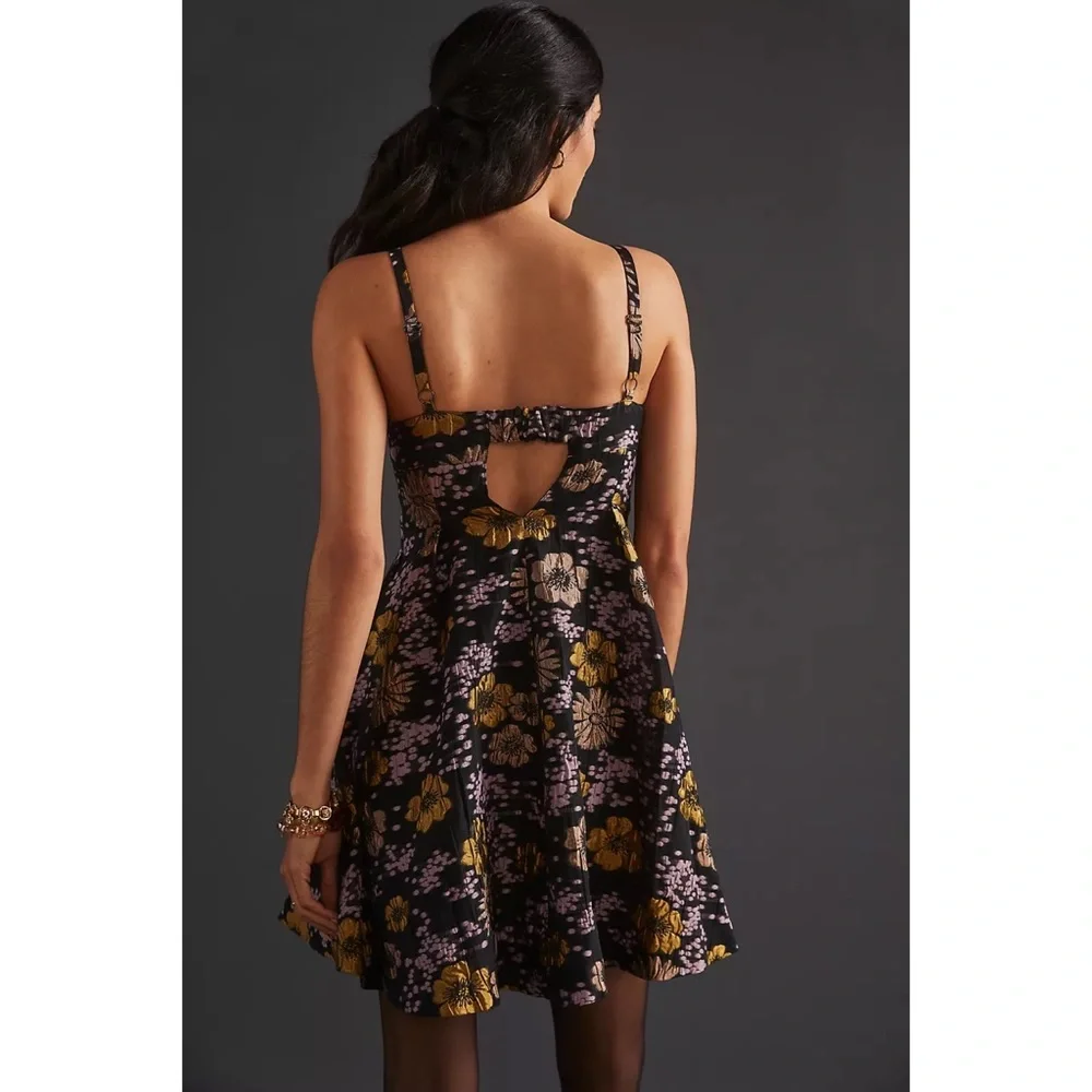 Anthropologie Jacquard A-Line Mini Dress Size 18 W - Picture 4 of 8